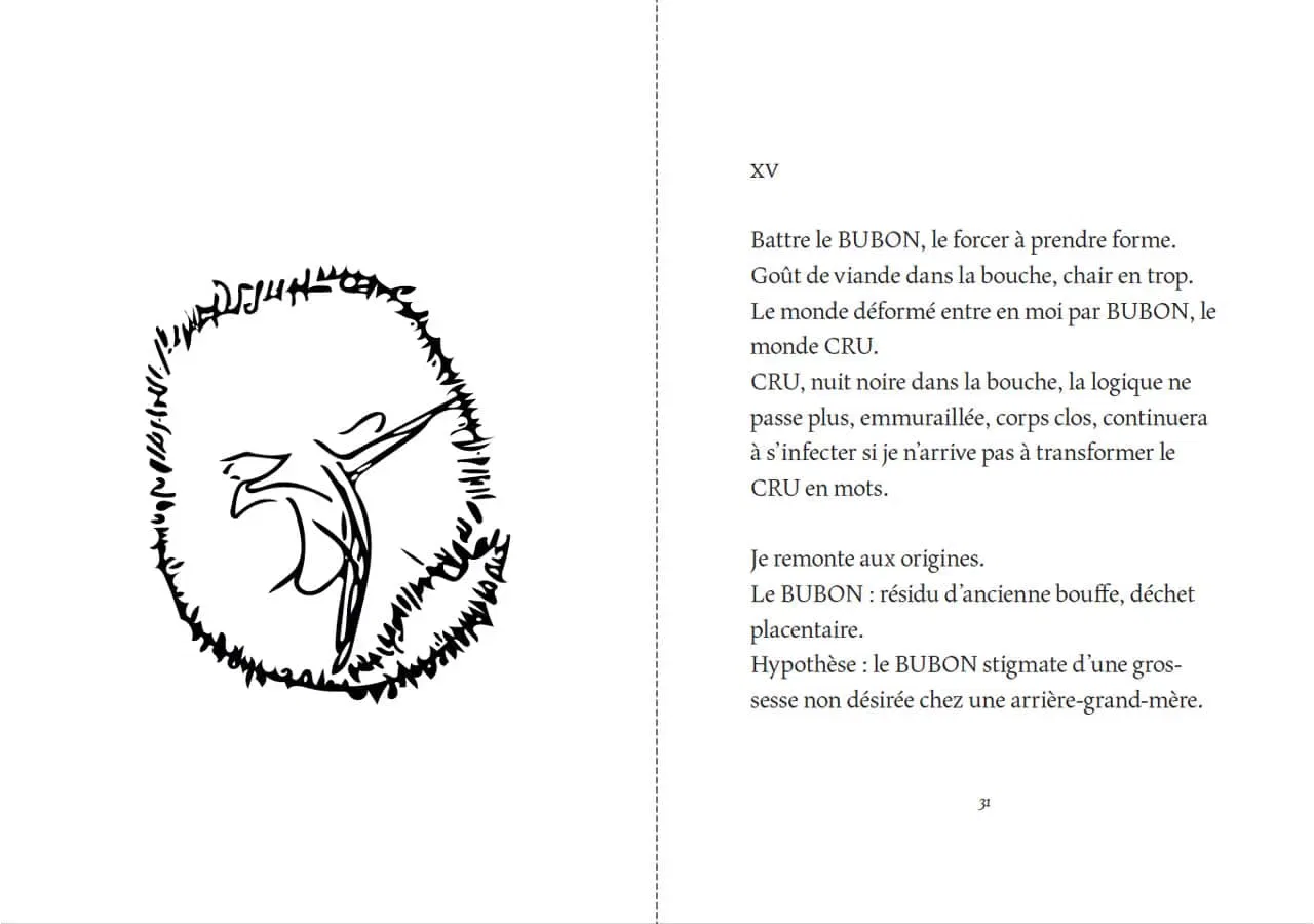 Florentine Rey, Parution du livre Le Bubon, pages 30-31