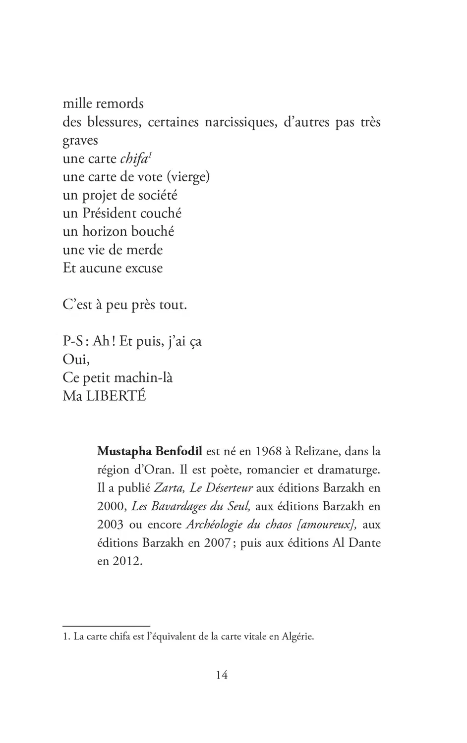 Extrait du recueil 
