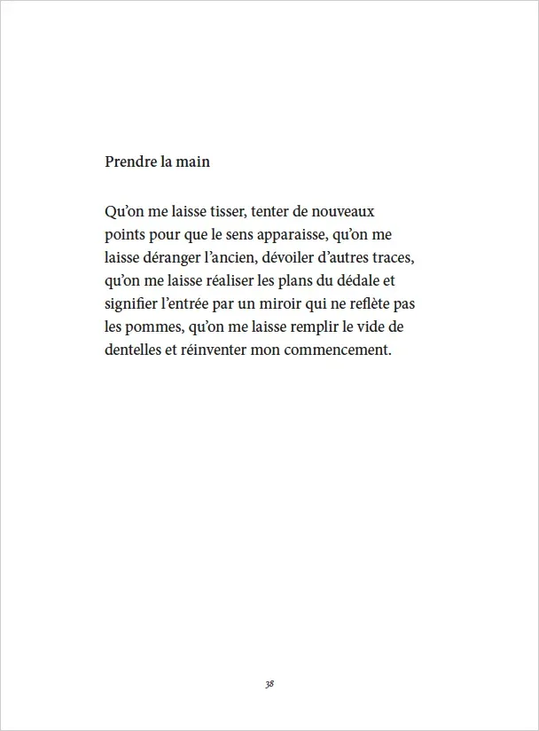 Je danse encore après minuit - Éditions Gros Textes - Prendre la main